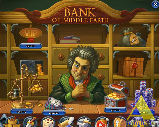 Банк, в котором можно купить за реальные деньги игровую валюту: золото, зубы, серебро